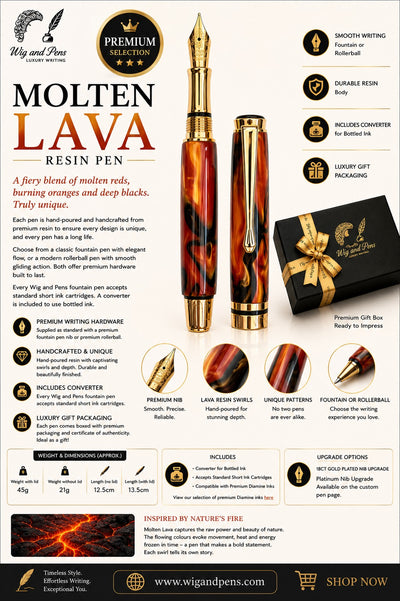 Molten Lava Resin Pen