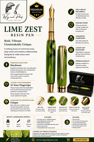 Lime Zest Resin Pen
