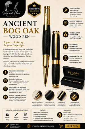 Ancient Bog Oak Wood Pen