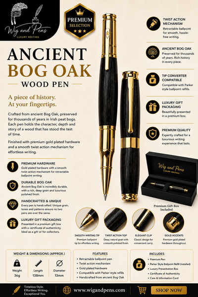 Ancient Bog Oak Wood Pen