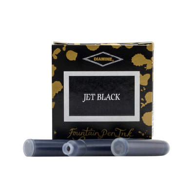 Diamine Ink Fountain Pen Cartridges, 6 Pack, Jet Black