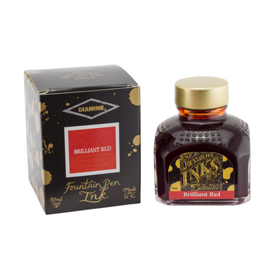 Diamine Bottled Ink 80ml - Brilliant Red