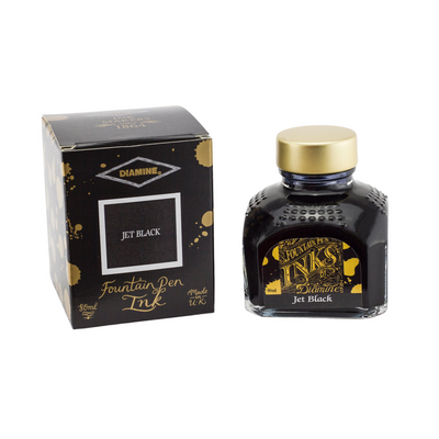 Diamine Bottled Ink - Jet Black 80ml bottle